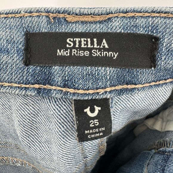 TRUE RELIGION Stella Mid Rise Skinny Jeans Size 25 - Picture 6 of 7